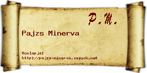 Pajzs Minerva névjegykártya